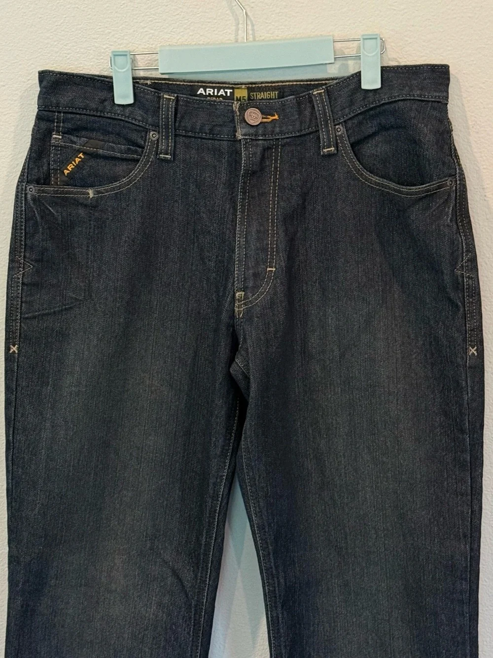 ARIAT Rebar M5 Men’s Straight Leg JEANS 34x32 Denim Workwear Loop Lock